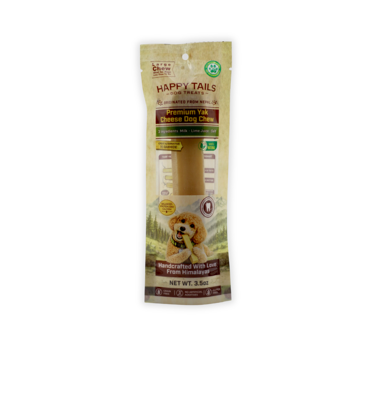 Happy Tails 3.5oz Premium Yak Cheese Dog Chew